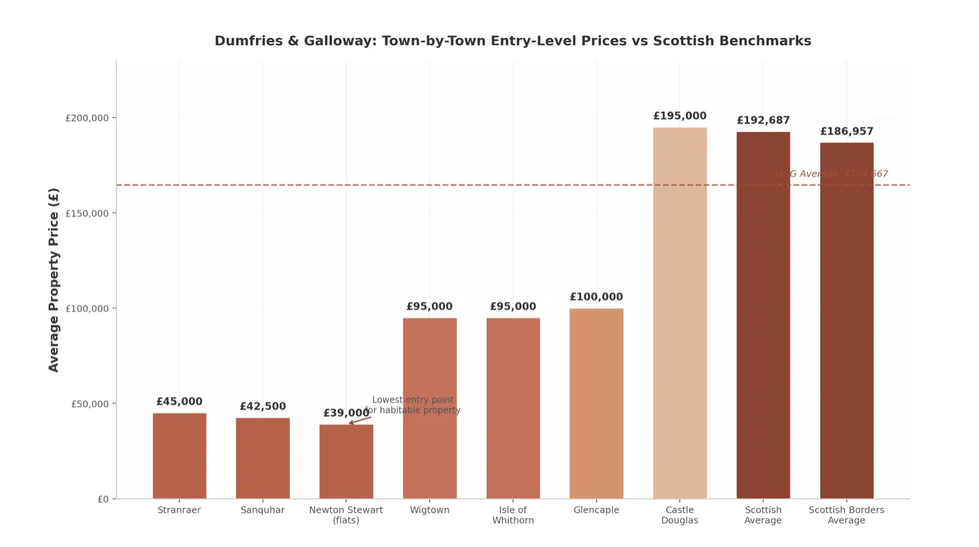 Dumfries and Galloway Town Price Comparison