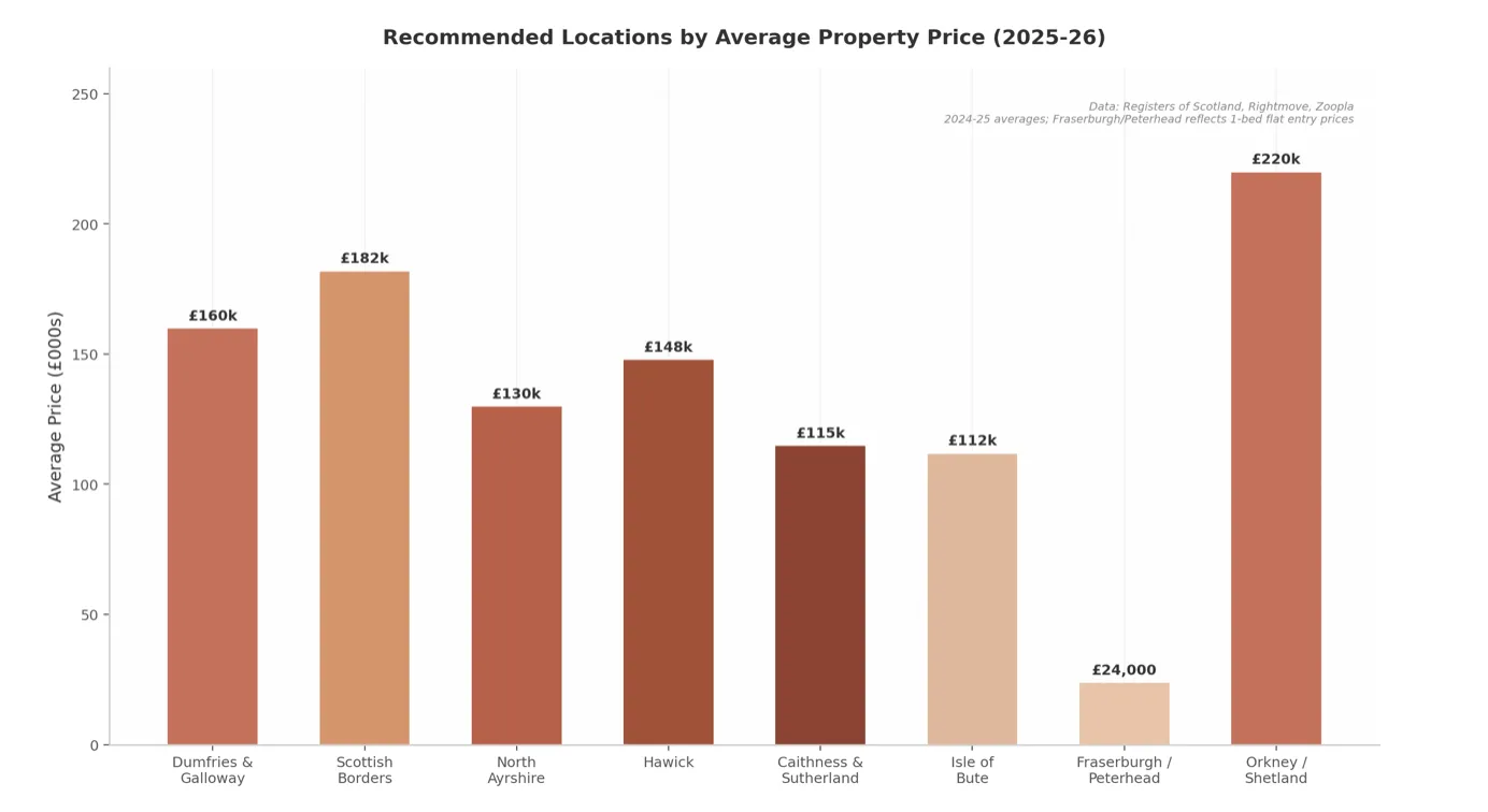 Recommended Locations by Average Property Price