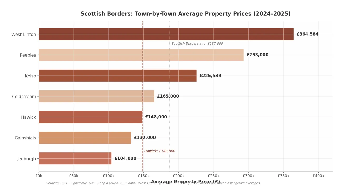 Scottish Borders Town Property Prices